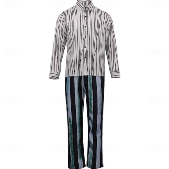 (NLA) 🛍️ NWT! Beetlejuice Halloween Suit Blazer, Pants, & Shirt Cosplay Costume - Picture 6 of 10